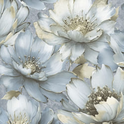Muriva Aminah Floral Blue Wallpaper 224504