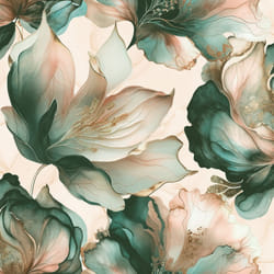 Muriva Elysian Floral Coral Teal Wallpaper 212505