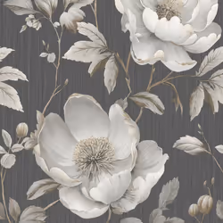 Muriva Alethia Floral Black Wallpaper 227503