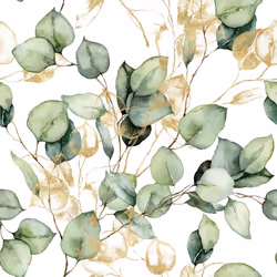 Muriva Eucalyptus Leaves Floral Leaf Wallpaper - Green 210501