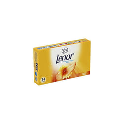 34 Lenor Tumble Dryer Sheets Laundry Fragrance Freshener Softener - Summer Breeze - citystores