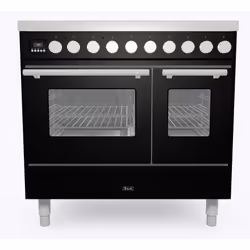 Ilve PDI096WE3SS, Range cooker, Black, Buttons, Rotary, Glossy black, Front / Top front, Electronic