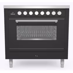 Ilve PI096WE3MG, Range cooker, Graphite, Buttons, Rotary, Graphite Mat, Front / Top front, TFT