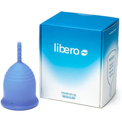 Libero Menstrual Cup - Regular - Soft Menstruation Cup - Flexible 100% Medical-Grade Silicone â Reusable Period Cup â Normal to Heavy Flow - High