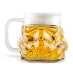 Original Stormtrooper Beer Glass, Transparent, 1 Pint Size (600ml), Original Fan Merchandise, Perfect Birthday Gifts for Men and Women, Perfect for