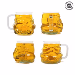 Original Stormtrooper Beer Glass, Transparent, 1 Pint Size (600ml), Original Fan Merchandise, Perfect Birthday Gifts for Men and Women, Perfect for