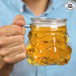 Original Stormtrooper Beer Glass, Transparent, 1 Pint Size (600ml), Original Fan Merchandise, Perfect Birthday Gifts for Men and Women, Perfect for
