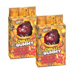 Chilli Gummy Bears Spicy Sweets - Hot Chilli Challenge Pack of 2 x 90g Spicy Jelly Giant Gummy Bear Bulk Buy with Topline Card. Perfect for Christmas