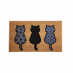 Printed Outdoor Welcome Coir Mat 75cm x 45cm (5 Designs) - Kittens