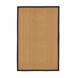 Natural Herringbone Weave Coir Rug or Runner with Coloured Border (7 Colours) - Black