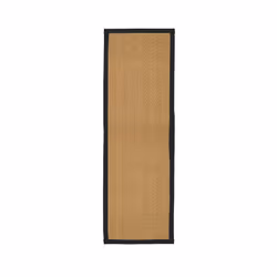 Natural Herringbone Weave Coir Rug or Runner with Coloured Border (7 Colours) - Black