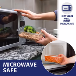 - 50pcs 500ml Clear Plastic Microwave Containers With Lids - Food Tubs Ideal For Takeaways & Restaurants - BPA Free