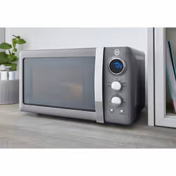 SWAN Retro Grey Jug Kettle 4 Slice Toaster & 800W Digital Microwave