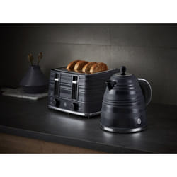 Swan Symphony Kettle & 4 Slice Toaster Contemporary Set in Black