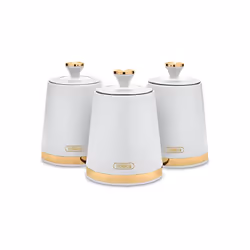 Tower Cavaletto Canisters Set Champagne Gold T826131WHT (Optic White)