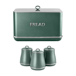 Tower Renaissance Bread Bin & Canisters Kitchen Set (Forest Green)