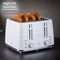 Swan Symphony White 3KW 1.7L Kettle & 4 Slice Toaster Matching Set
