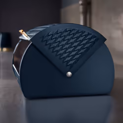 Tower Empire Bread Bin & Canisters in Midnight Blue & Brass