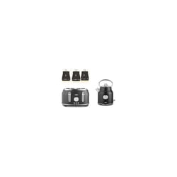 Tower Renaissance Black Kettle, 4 Slice Toaster Canisters Kitchen Set