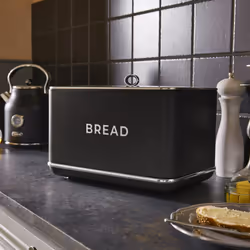 Tower Renaissance Black Breadbin & Canisters Stylish Matching Set