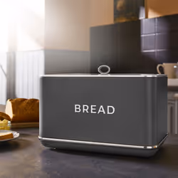 Tower Renaissance Grey Breadbin & Canisters Stylish Matching Set
