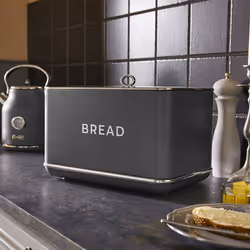 Tower Renaissance Grey Breadbin & Canisters Stylish Matching Set