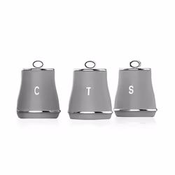 Tower Renaissance Grey Tea, Coffee & Sugar Canisters T826176GRY