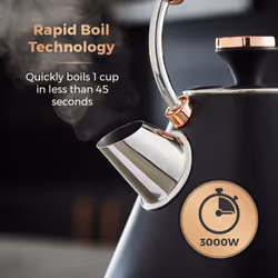 Tower Cavaletto Pyramid Kettle & 2 Slice Toaster Set Black/Rose Gold
