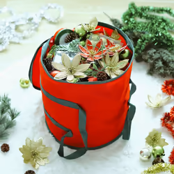 Vinsani Christmas Gift Decoration Fabric Storage Bag - Red 38 x 32cm