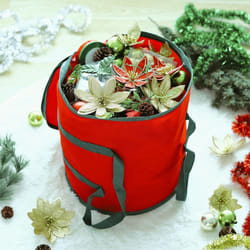 Vinsani Christmas Gift Decoration Fabric Storage Bag - Red 38 x 32cm