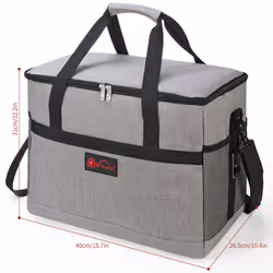 Vinsani Cooler Bag Large Capacity Storage Bag - Vinsani 30L Gray Cooler Bag