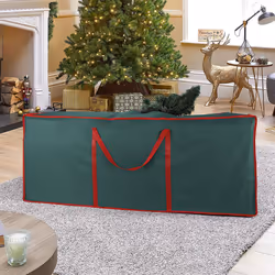 VinsaniÂ® Christmas Decoration Zip-Up Storage Bag - GREEN