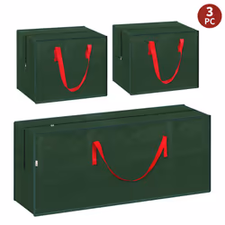 VinsaniÂ® 3pcs Extra Lage Christmas Tree Storage Bags Waterproof Durable Xmas Tree Accessories DÃ©cor Organiser with Handles Prevents Moisture & Dust