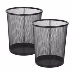Vinsani Round Mesh Trash Can Metal Waste Basket Rubbish Garbage Bin