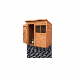 6' x 4' Shed Base - Black Plastic Grids for Garden Path, Greenhouse, Deck & Turf - Garden Shed Base Grid w/ Weed Membrane for ...