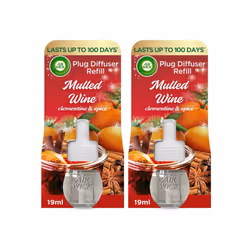2x Air Wick Mulled Wine Clementine & Spice Electrical Plug In Refill