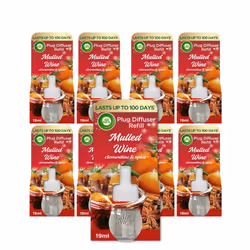 9x Air Wick Mulled Wine Clementine & Spice Electrical Plug In Refill