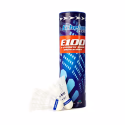 E100 White Shuttlecocks, 6 Count