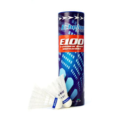 E100 White Shuttlecocks, 6 Count