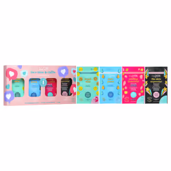 Face Time and Chills Face Mask Set by I Love Cosmetics for Women - 4 Pc 0.34oz Happy Skin Mask, 0.34oz Pure Pores Mask, 0.34oz Peeling Beautiful Mask