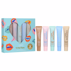 Being Lippy Lip Care Set by I Love Cosmetics for Women - 5 Pc 0.5oz Cheeky Puckers Coconut Cream Exfoliating Lip Scrub