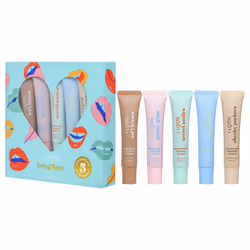 Being Lippy Lip Care Set by I Love Cosmetics for Women - 5 Pc 0.5oz Cheeky Puckers Coconut Cream Exfoliating Lip Scrub