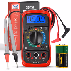 ULTRICS Multimeter, Voltmeter Ammeter Ohmmeter Circuit Checker with Backlight LCD Test Leads, Portable Multi Tester Measures  ...