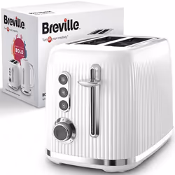 Breville Bold Variable 2-Slice Toaster White &amp; Silver Chrome   - V