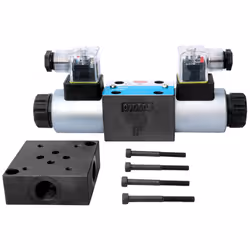 WINCHMAX CETOP3/NG6 24v Solenoid Valve and Manifold Subplate