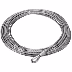 WINCHMAX Wire Rope 26m x 9.5mm, Hole Fix. Roller Fairlead. 3/8 inch Clevis Hook.