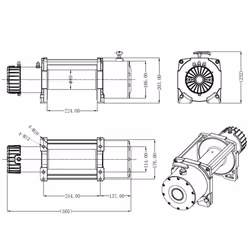15,000lb Heavy Recovery 12V Winch. 24m x 9mm Steel Rope. Mounting Plate. EN14492 Compliant.