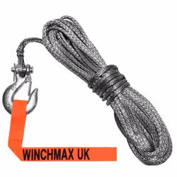 WINCHMAX Dyneema Synthetic Winch Rope 15m x 5mm with  1/4 inch Clevis Hook