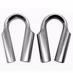 WINCHMAX Tubular Rope Thimble (PAIR) Stainless Steel for 10-12mm Diameter Winch Rope.