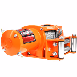 5,000lb 12V Winch. 15.2m x 6.3mm Steel Rope.